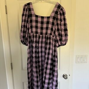 Collusion Oversize Garden Midi Smock Dress